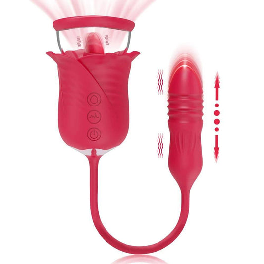 Tongue-Licking Vibrator & Breast Massager – Nipple and Vaginal Stimulator for Women - Passion Pulse Adult