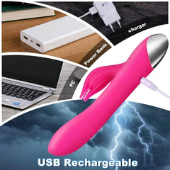 USB Rechargeable 10-Speed Rabbit Vibrator – Clitoris & G-Spot Massager - Passion Pulse Adult