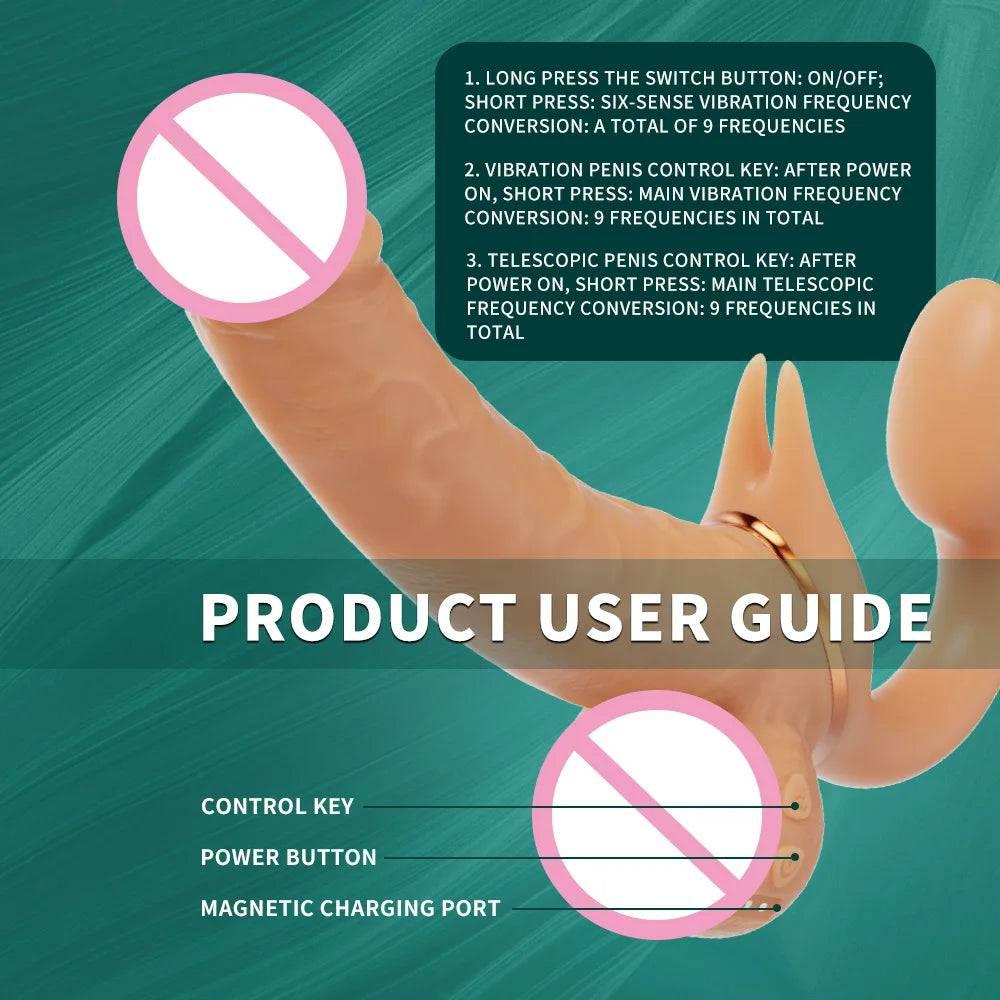 Double Dildo without wearing pants For women - Passion Pulse Adult