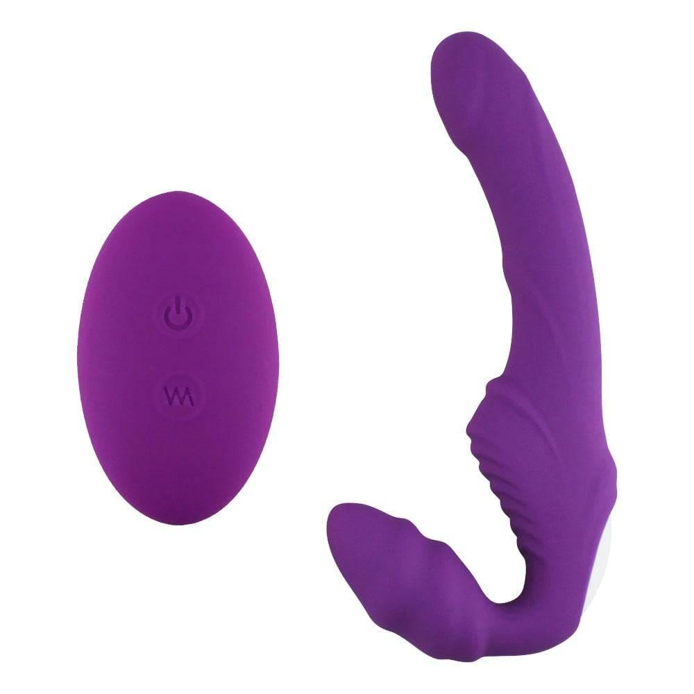 Dual Motor Strapless Strap-On Dildo Vibrator – G-Spot & Clitoral Stimulation for Couples - Passion Pulse Adult