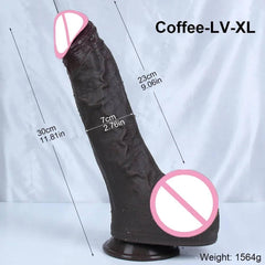 7cm Diam Huge Long Dick Realistic Dildo Soft Penis Suction Cup Anal Sex Toys For Woman Vagina Massager G Spot Masturbation Cock - Passion Pulse Adult
