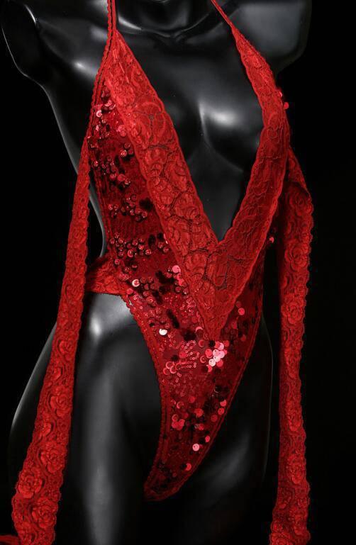 Sequined Mesh Vest(Red, Green, Blue) - Passion Pulse Adult