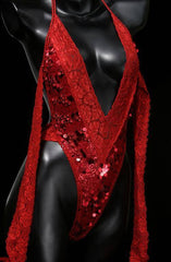 Sequined Mesh Vest(Red, Green, Blue) - Passion Pulse Adult