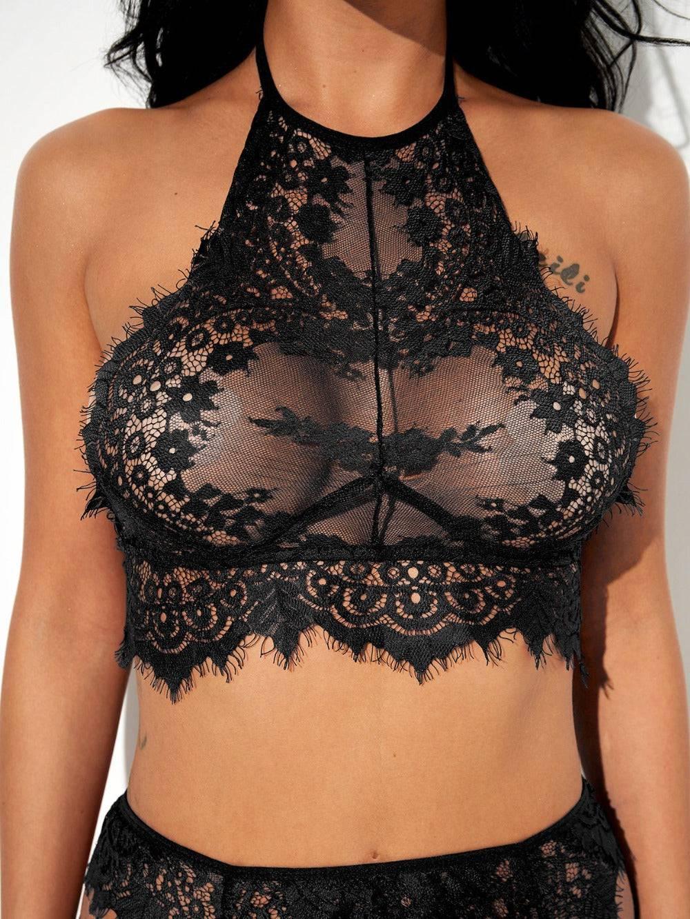 Sexy Suspender Three-Piece Set - Passion Pulse Adult