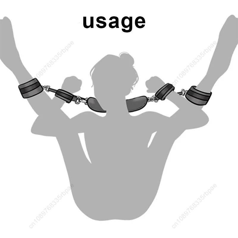 BDSM Bondage Set for Couples – Handcuffs & Ankle Restraints for Adult Play - Passion Pulse Adult