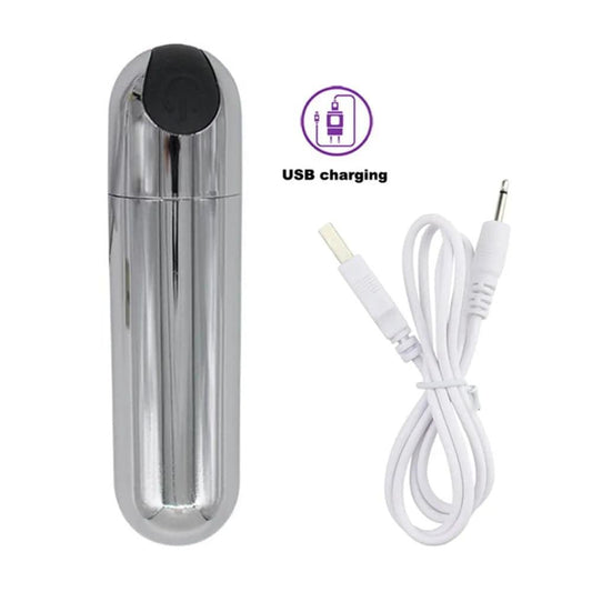 10-Speed Rechargeable Mini Bullet Vibrator – Clitoral, Anal & Vaginal Stimulator - Passion Pulse Adult