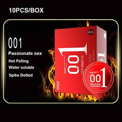 0.01mm Ultra-Thin Natural Latex Condoms - Passion Pulse Adult