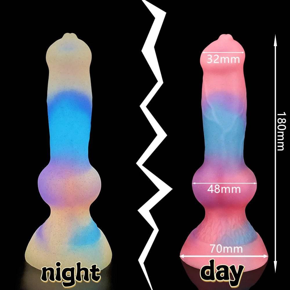 Super Soft Luminous Dog Dildo – Monster-Inspired Suction Cup Anal Toy - Passion Pulse Adult