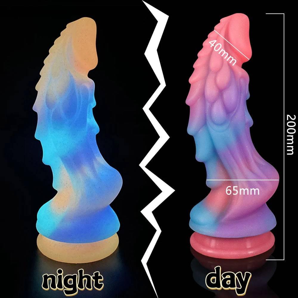 Super Soft Luminous Dog Dildo – Monster-Inspired Suction Cup Anal Toy - Passion Pulse Adult
