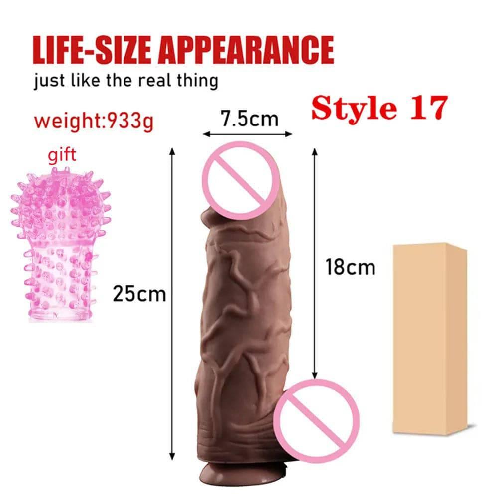 Realistic Dildo women - powerful suction cups, realistic soft skin and adult sex toys - perfect for masturbation! - Passion Pulse Adult