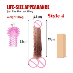Realistic Dildo women - powerful suction cups, realistic soft skin and adult sex toys - perfect for masturbation! - Passion Pulse Adult