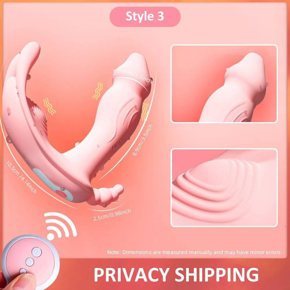 Remote-Controlled Panty Dildo Vibrator – Clitoral & Vaginal Stimulator for Women - Passion Pulse Adult