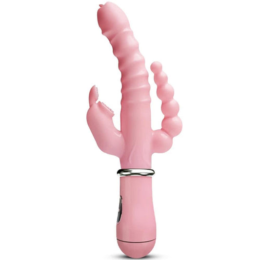 3-in-1 Dildo Vibrator – Tongue Licking, G-Spot & Clit Stimulator - Passion Pulse Adult