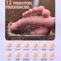 LicklIp 3-in-1 Rabbit Vibrator – Dildo with Tongue-Licking & Dual Rod Stimulation - Passion Pulse Adult