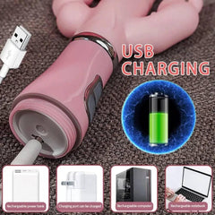 LicklIp 3-in-1 Rabbit Vibrator – Dildo with Tongue-Licking & Dual Rod Stimulation - Passion Pulse Adult