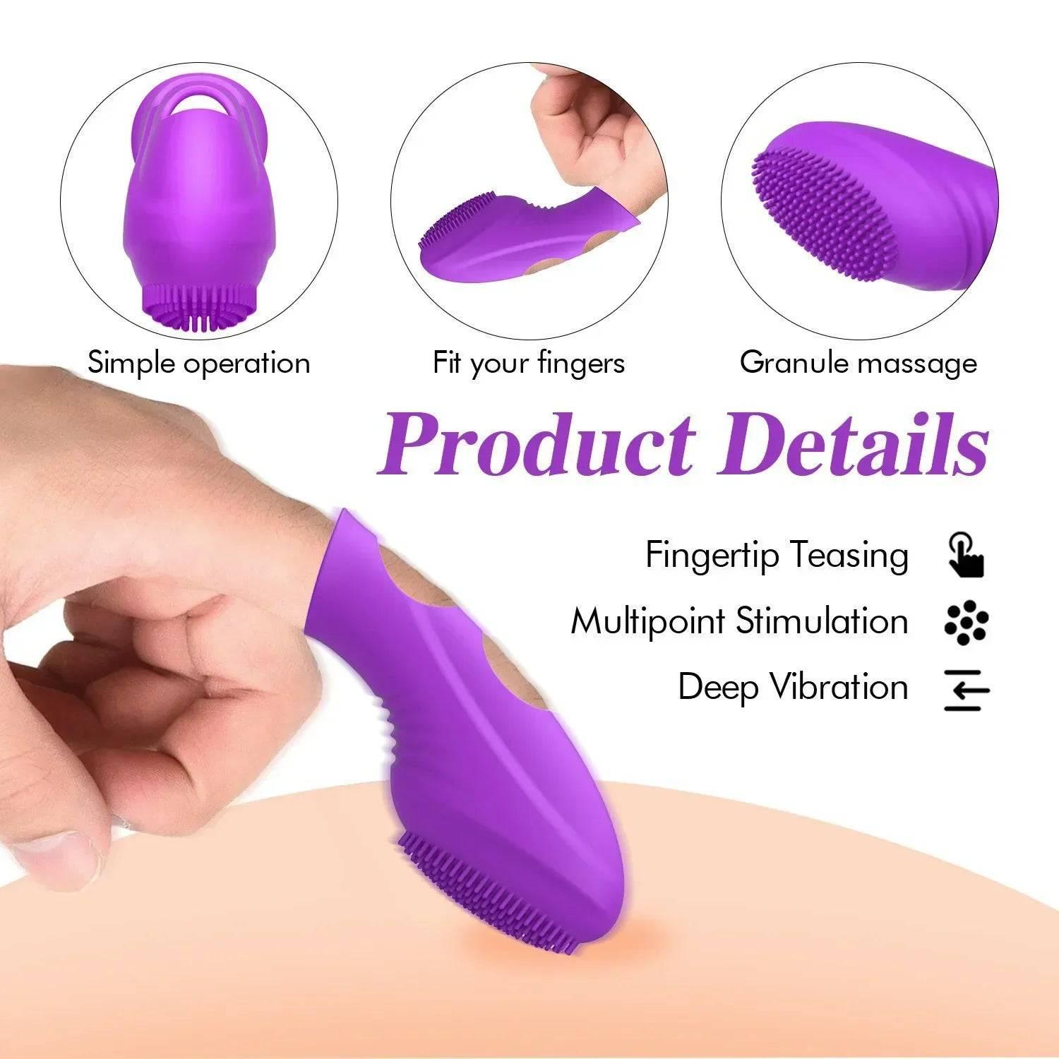 Finger Vibrators for Women G-spot Clit Stimulator Masturbation Massager Lesbian Erotic Vagina Vibradores Sex Toys for Adult - Passion Pulse Adult