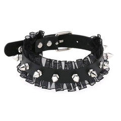 Harajuku Punk Rock Rivet Goth Choker | PU Leather Collar with Heart, Cross & Spikes | Hip Hop Bondage Jewelry for Women - Passion Pulse Adult