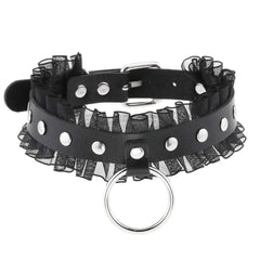 Harajuku Punk Rock Rivet Goth Choker | PU Leather Collar with Heart, Cross & Spikes | Hip Hop Bondage Jewelry for Women - Passion Pulse Adult