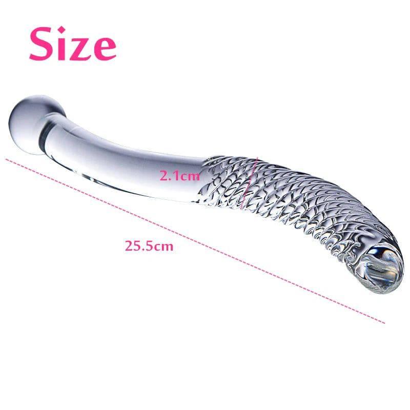 Double-Ended Pyrex Glass Dildo – Spiral & Granule G-Spot Massager - Passion Pulse Adult