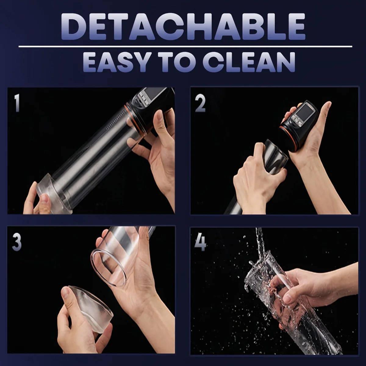 LED Display Electric Vacuum Penis Enlargement Training Pump for Men: Sex Toy Penis Extender with Powerful Suction - Adult Toys - Passion Pulse Adult