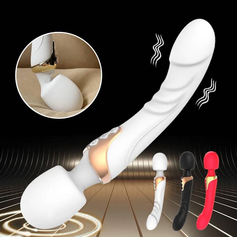 Powerful Wand Vibrator for Women – 10 Modes Clitoral & G-Spot - Passion Pulse Adult