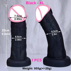 Huge Soft Realistic Dildo with Suction Cup - Double-Layer Design - Passion Pulse Adult