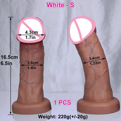 Huge Soft Realistic Dildo with Suction Cup - Double-Layer Design - Passion Pulse Adult