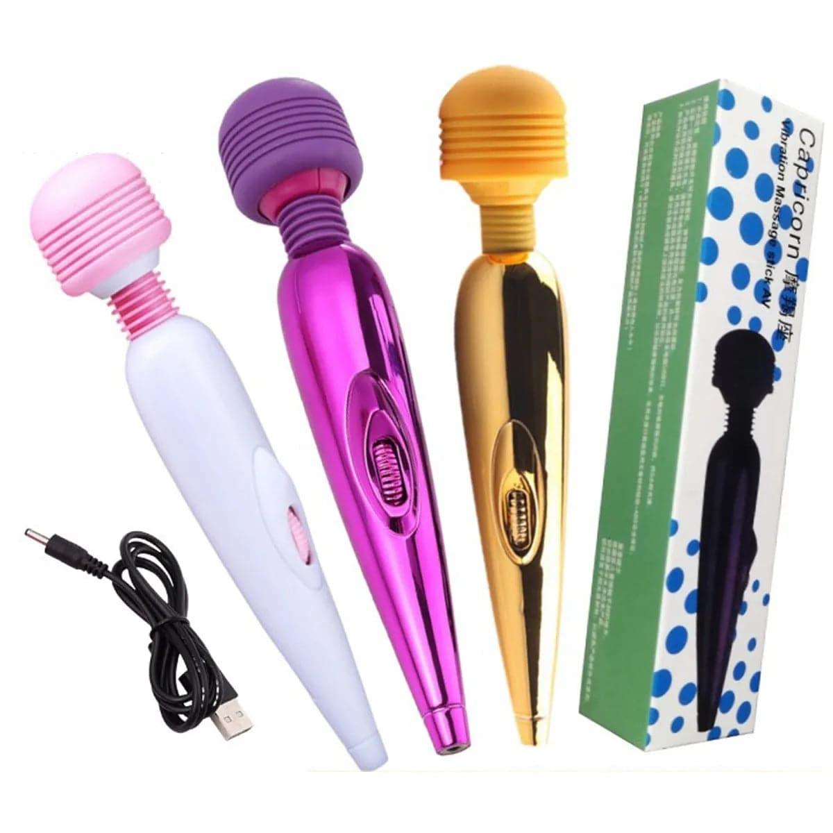 USB Rechargeable Wired Massage Vibrator - Passion Pulse Adult