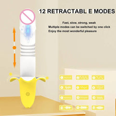 Powerful Telescopic Banana G-Spot Vibrator – Clitoral & Vaginal Massager for Women - Passion Pulse Adult