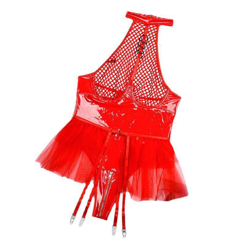 Chest-Baring Leather Suit - Passion Pulse Adult