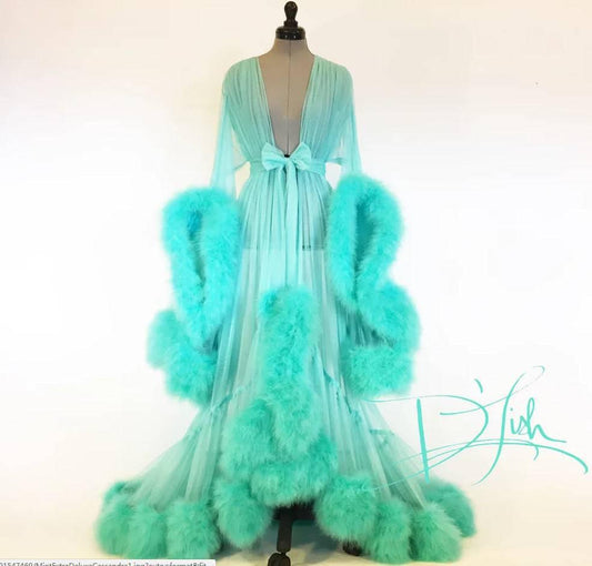 Feather Bell Sleeves Princess Dress - Passion Pulse Adult