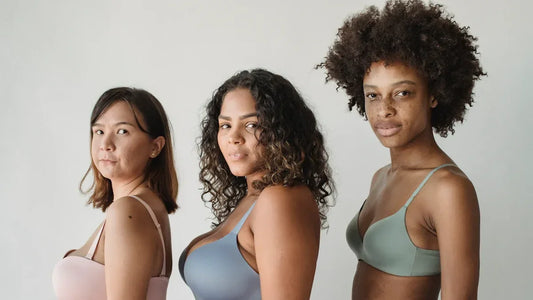Three women in stylish bras showcasing body confidence and sexy lingerie options