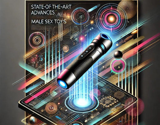 High-tech male sex toy with glowing blue accents and futuristic circuit design