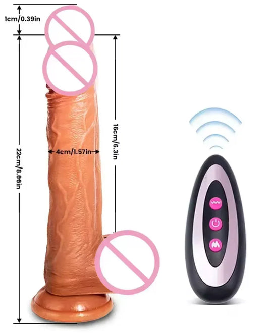 Vibrator Wireless Remote Control Heated Dildo Female Vaginal Masturbator G-spot Anal Massager Sex Toys for Women - Passion Pulse Adult