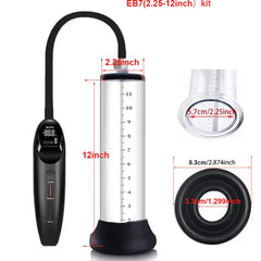 Bomba de vacío eléctrica con mango manual – Bomba para pene y ano con manómetro