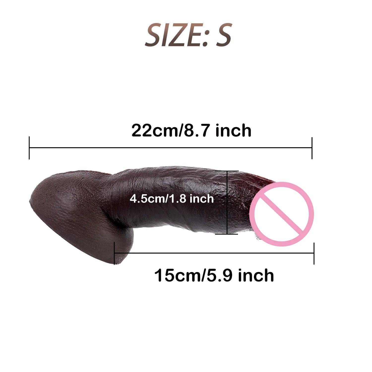 Realistic Silicone Dildo with Suction Cup - Soft & Flexible Adult Toy - Passion Pulse Adult
