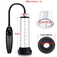 Bomba de vacío eléctrica con mango manual – Bomba para pene y ano con manómetro