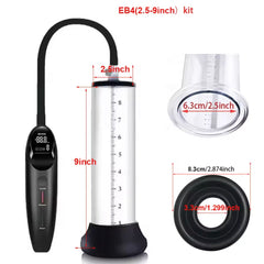 Bomba de vacío eléctrica con mango manual – Bomba para pene y ano con manómetro
