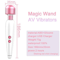 6-Speed USB Rechargeable G-Spot Vibrator – 19×3.5cm with Clitoral Stimulation & Head Attachments - Passion Pulse Adult