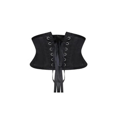 Burvogue Waist Trainer Corset – Satin Underbust Slimming Shaper Belt with Lace-Up Design - Passion Pulse Adult