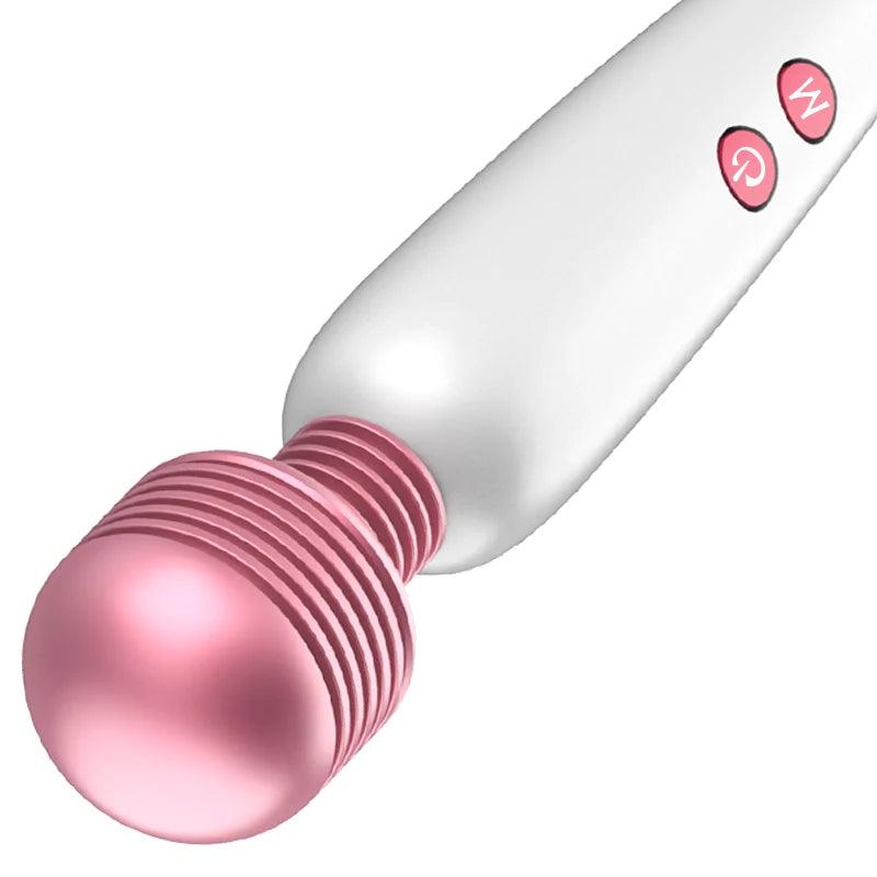 6-Speed USB Rechargeable G-Spot Vibrator – 19×3.5cm with Clitoral Stimulation & Head Attachments - Passion Pulse Adult