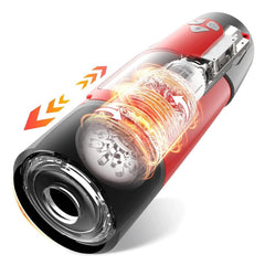 Dark Knight Automatic Thrusting & Rotating Male Masturbator – Pulse Vibrator - Passion Pulse Adult