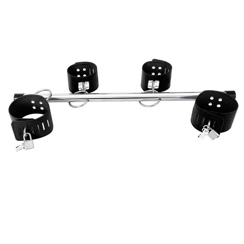Adjustable BDSM Spreader Bar with Handcuffs and Leg Cuffs – Restraint Kit for Couples Roleplay and Fetish Play - Passion Pulse Adult