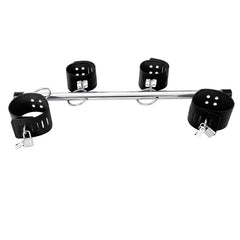Adjustable BDSM Spreader Bar with Handcuffs and Leg Cuffs – Restraint Kit for Couples Roleplay and Fetish Play - Passion Pulse Adult