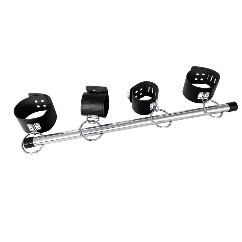 Adjustable BDSM Spreader Bar with Handcuffs and Leg Cuffs – Restraint Kit for Couples Roleplay and Fetish Play - Passion Pulse Adult