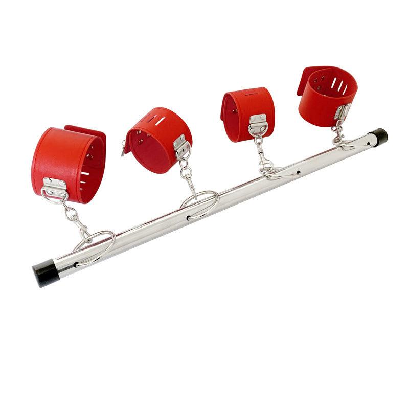 Adjustable BDSM Spreader Bar with Handcuffs and Leg Cuffs – Restraint Kit for Couples Roleplay and Fetish Play - Passion Pulse Adult