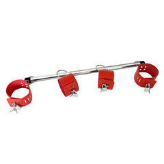 Adjustable BDSM Spreader Bar with Handcuffs and Leg Cuffs – Restraint Kit for Couples Roleplay and Fetish Play - Passion Pulse Adult