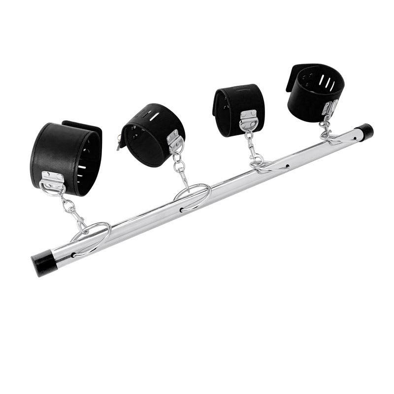 Adjustable BDSM Spreader Bar with Handcuffs and Leg Cuffs – Restraint Kit for Couples Roleplay and Fetish Play - Passion Pulse Adult