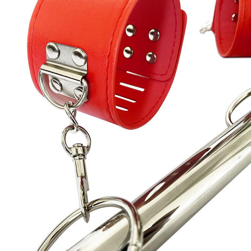 Adjustable BDSM Spreader Bar with Handcuffs and Leg Cuffs – Restraint Kit for Couples Roleplay and Fetish Play - Passion Pulse Adult