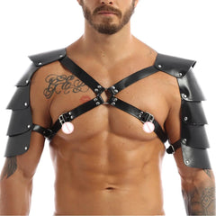EagleKu Men’s BDSM Shoulder Harness | Sexy Leather Body Cage Strap for Fetish and Puppy Play - Passion Pulse Adult
